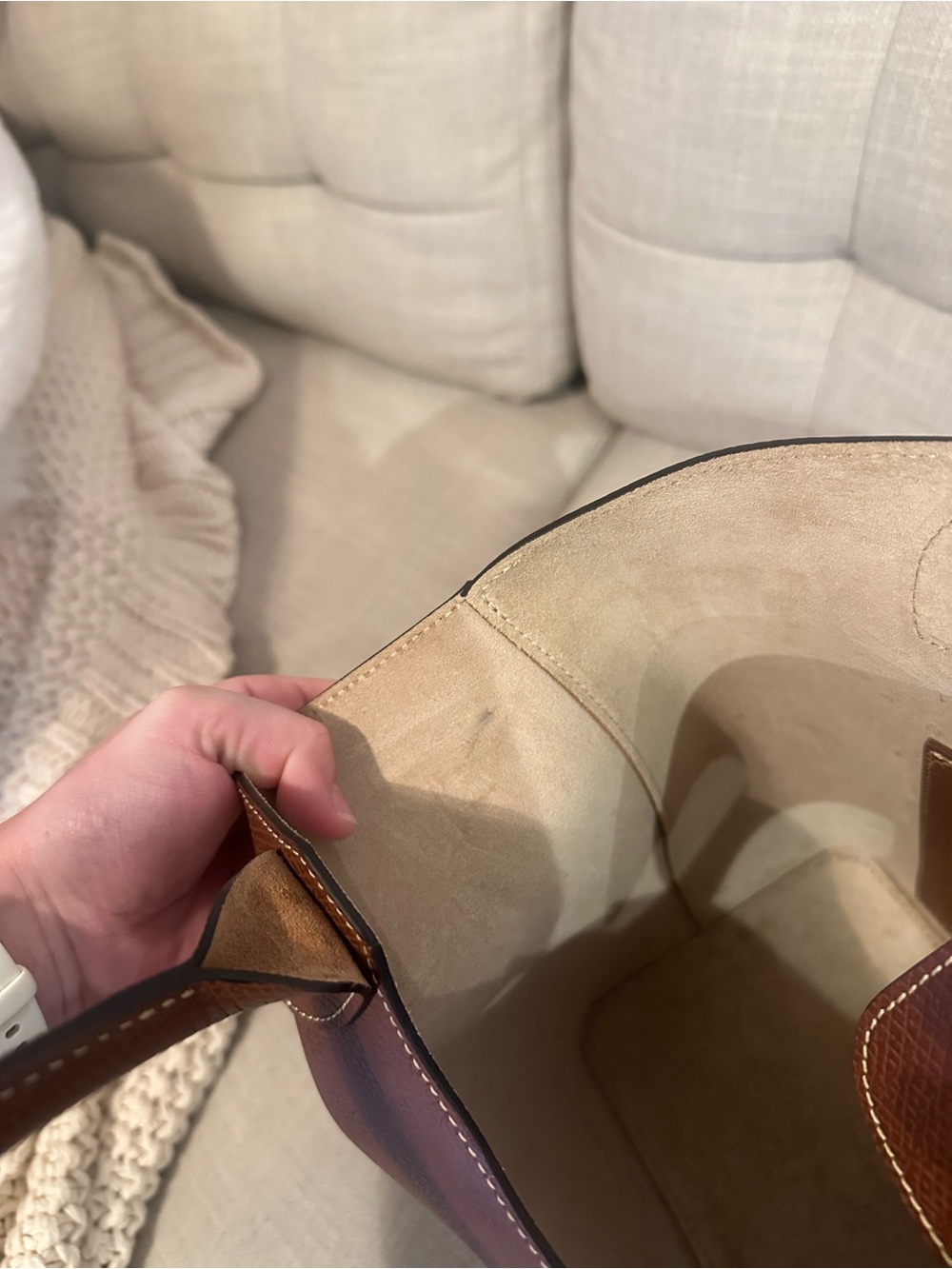 Longchamp Epure Leather Shoulder Bag in brown - Picture 3 of 4